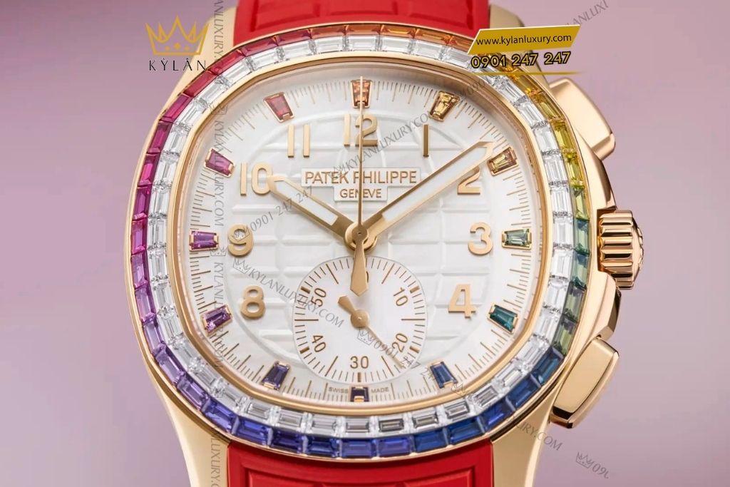 Kỳ Lân Luxury patek philippe aquanaut luce rainbow chronograph 7968 300r 001 6 Đồng hồ Patek Philippe Aquanaut Luce Rainbow Chronograph 7968/300R-001