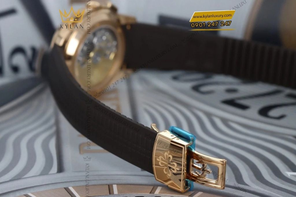 Kỳ Lân Luxury patek philippe aquanaut nau sunburst 5968r 001 4 1 Đồng hồ Patek Philippe Aquanaut vàng hồng 5968R-001