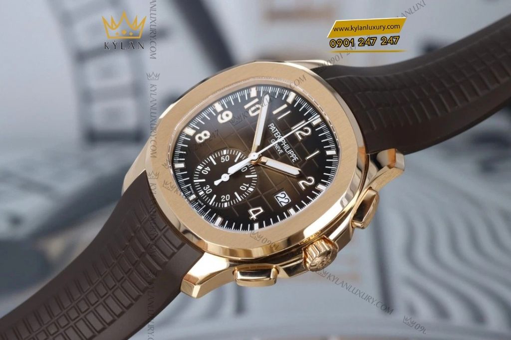 Kỳ Lân Luxury patek philippe aquanaut nau sunburst 5968r 001 7 1 Đồng hồ Patek Philippe Aquanaut vàng hồng 5968R-001