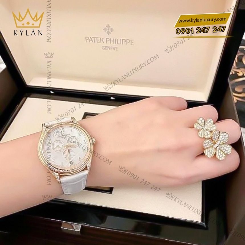 Kỳ Lân Luxury patek philippe complications 4948r 001 3 Đồng hồ Patek Philippe Complications xà cừ trắng 4948R-001