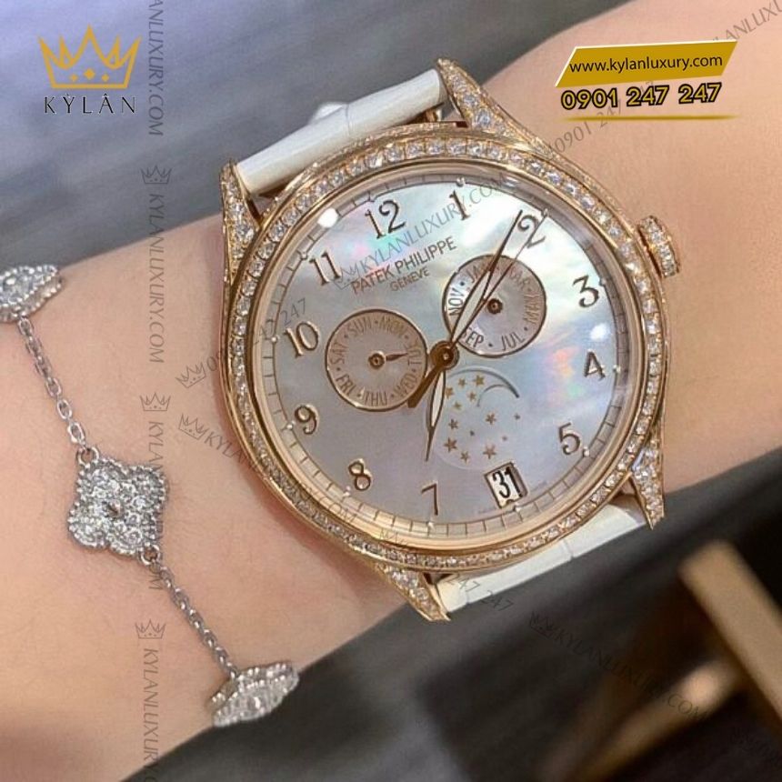 Kỳ Lân Luxury patek philippe complications 4948r 001 6 Đồng hồ Patek Philippe Complications xà cừ trắng 4948R-001