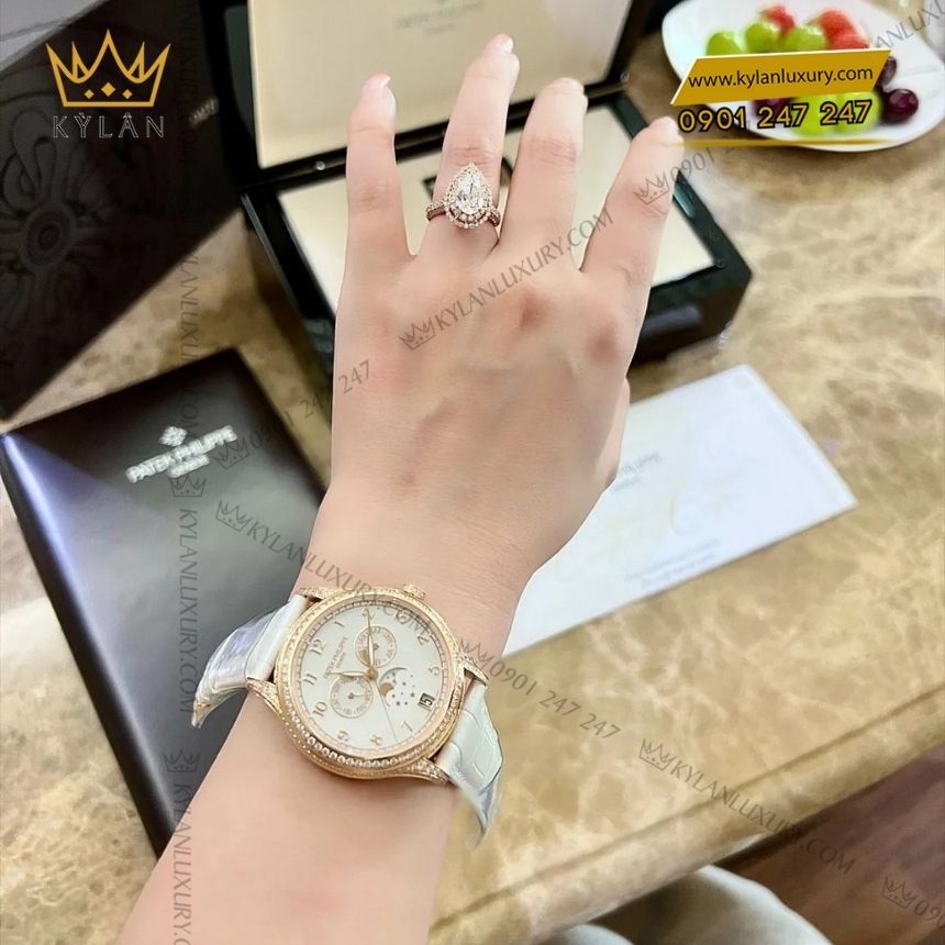 Kỳ Lân Luxury patek philippe complications 4948r 001 7 Đồng hồ Patek Philippe Complications xà cừ trắng 4948R-001