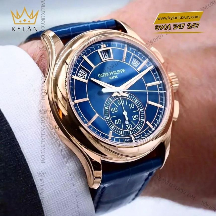 Kỳ Lân Luxury patek philippe complications 5905r 010 3 Đồng hồ Patek Philippe Complications xanh dương 5905R-010