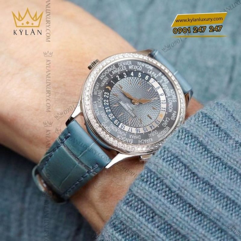 Đồng hồ Patek Philippe Complications mặt xanh xám vành kim 7130G-016