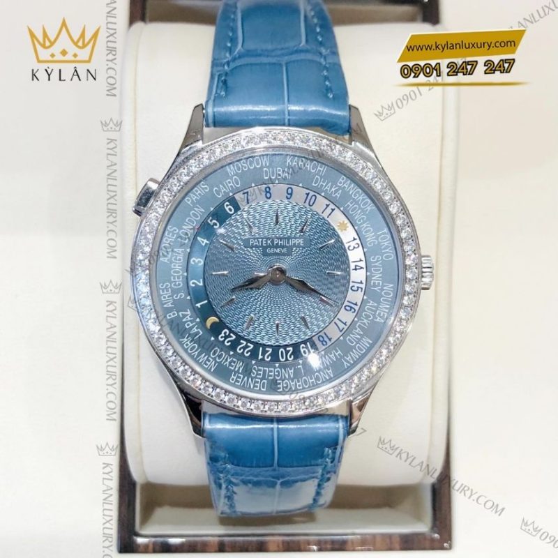 Đồng hồ Patek Philippe Complications mặt xanh xám vành kim 7130G-016
