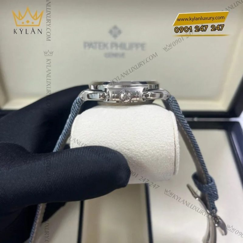 Đồng hồ Patek Philippe Nautilus vàng trắng xanh xám 5980/60G-001