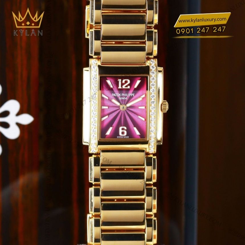 Kỳ Lân Luxury patek philippe twenty4 4910 1201r 010 5 Đồng hồ Patek Philippe Twenty4 vàng hồng tím 4910/1201R-010