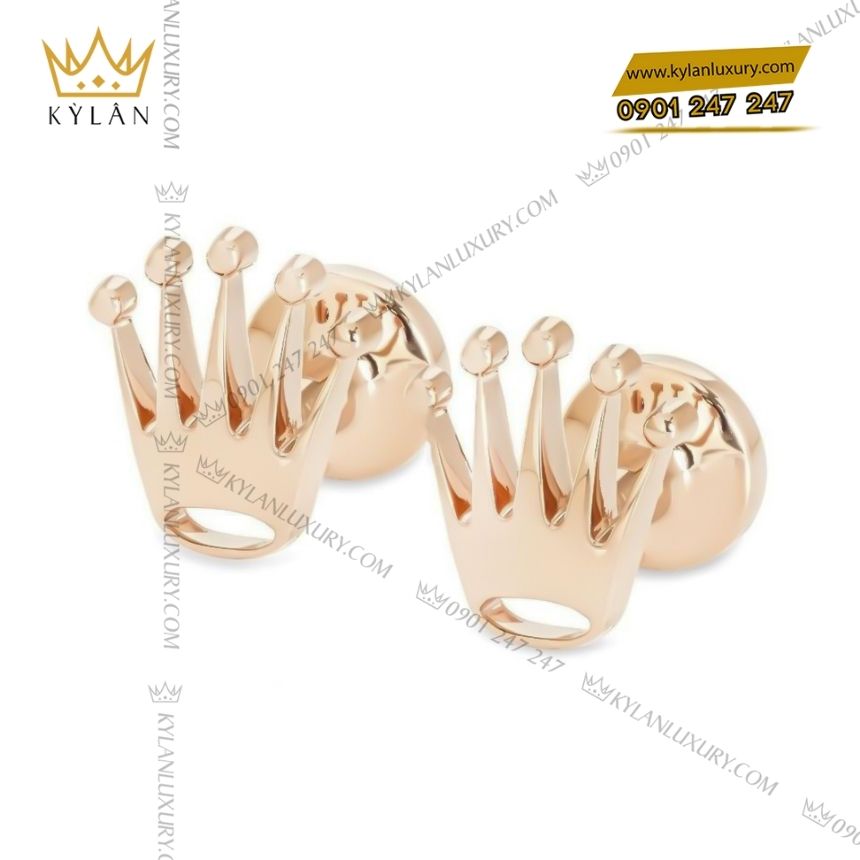 Kỳ Lân Luxury rolex cufflinks a1015 everose 3 Rolex Cufflinks vàng hồng A1015