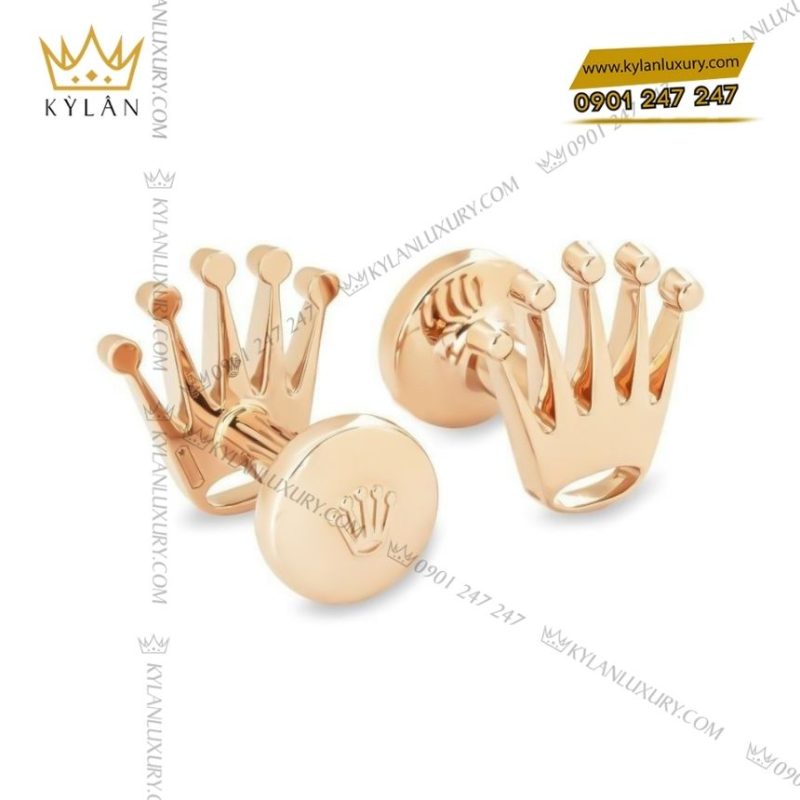 Rolex Cufflinks vàng hồng A1015
