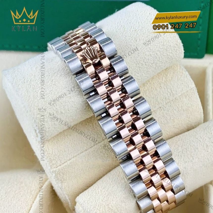 Kỳ Lân Luxury rolex datejust 31 178271 demi vang hong 7 Đồng hồ Rolex Datejust 31 mặt vi tính hồng 178271