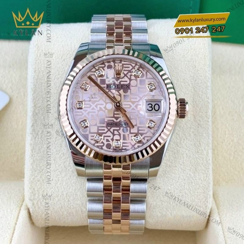Đồng hồ Rolex Datejust 31 mặt vi tính hồng 178271