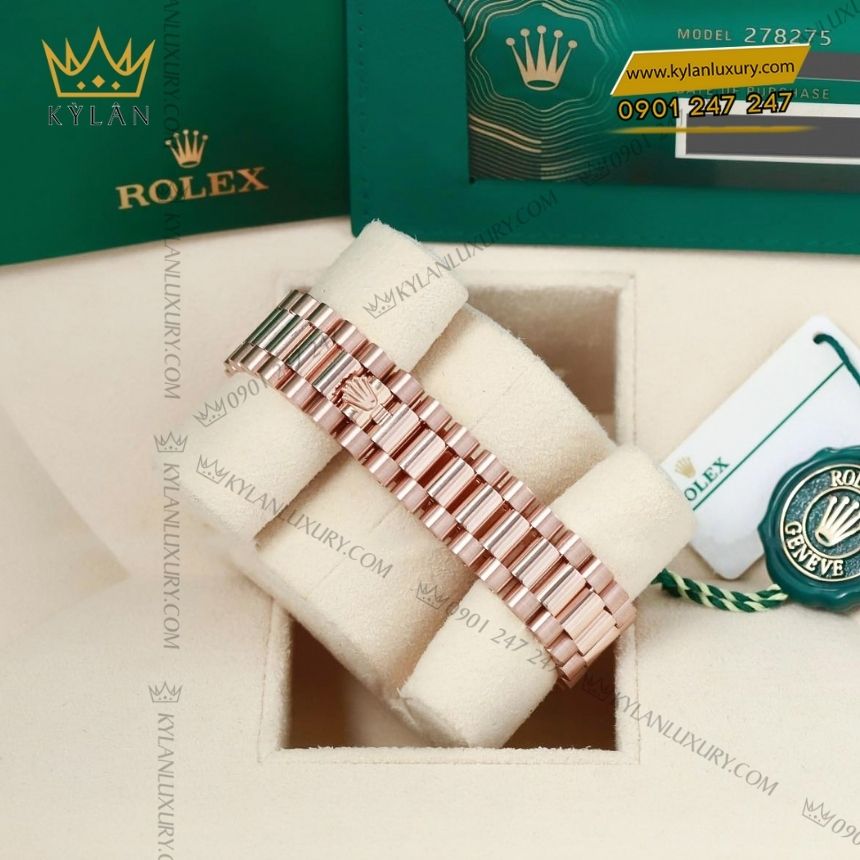 Kỳ Lân Luxury rolex datejust 31 chocolate 278275 0025 4 Đồng hồ Rolex Datejust 31 vàng hồng chocolate 278275-0025