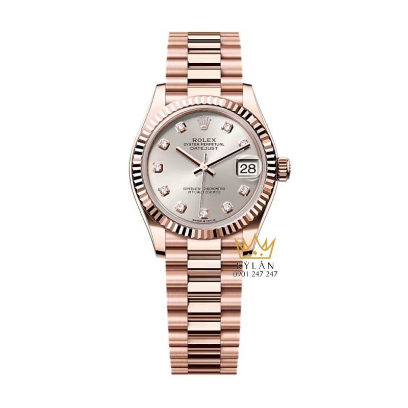 Đồng hồ Rolex Datejust 31 vàng hồng mặt số bạc 278275-0039