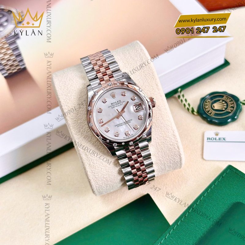Đồng hồ Rolex Datejust 31 vàng hồng xà cừ 278341RBR-0026