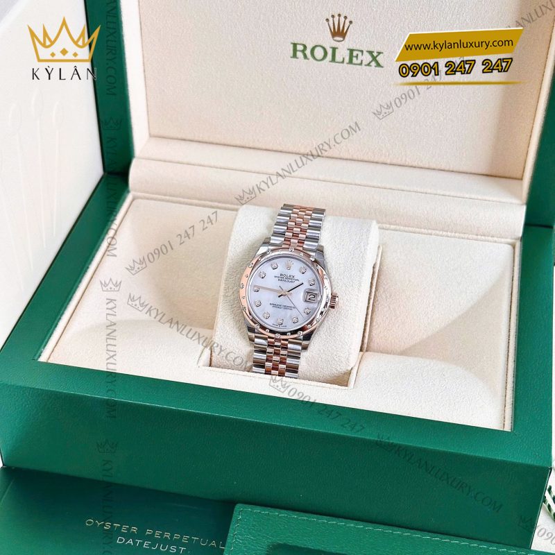 Đồng hồ Rolex Datejust 31 vàng hồng xà cừ 278341RBR-0026