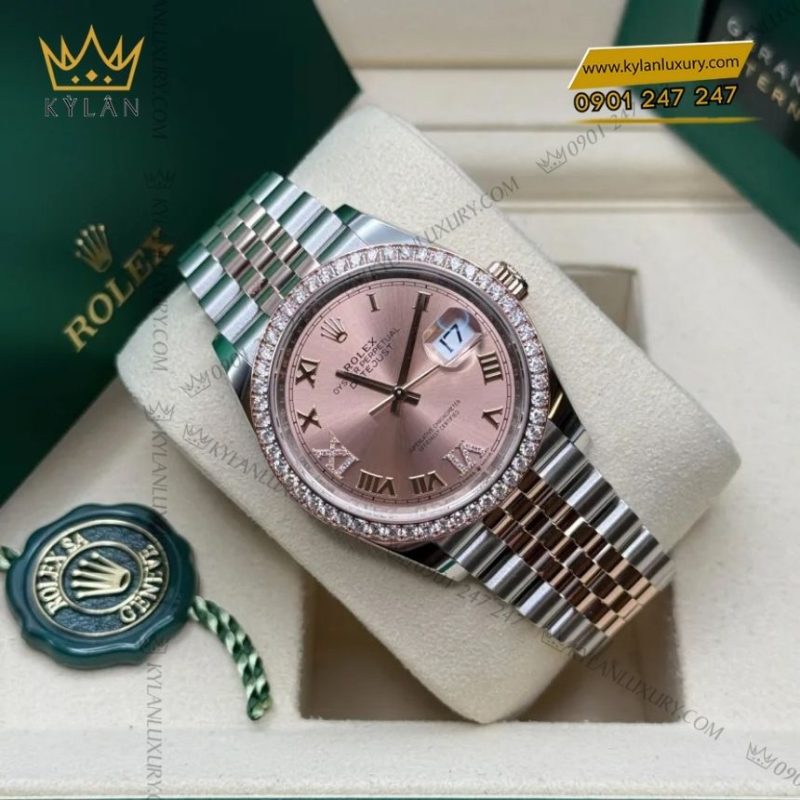 Đồng hồ Rolex Datejust 36 hồng kim cương 126281RBR-0015