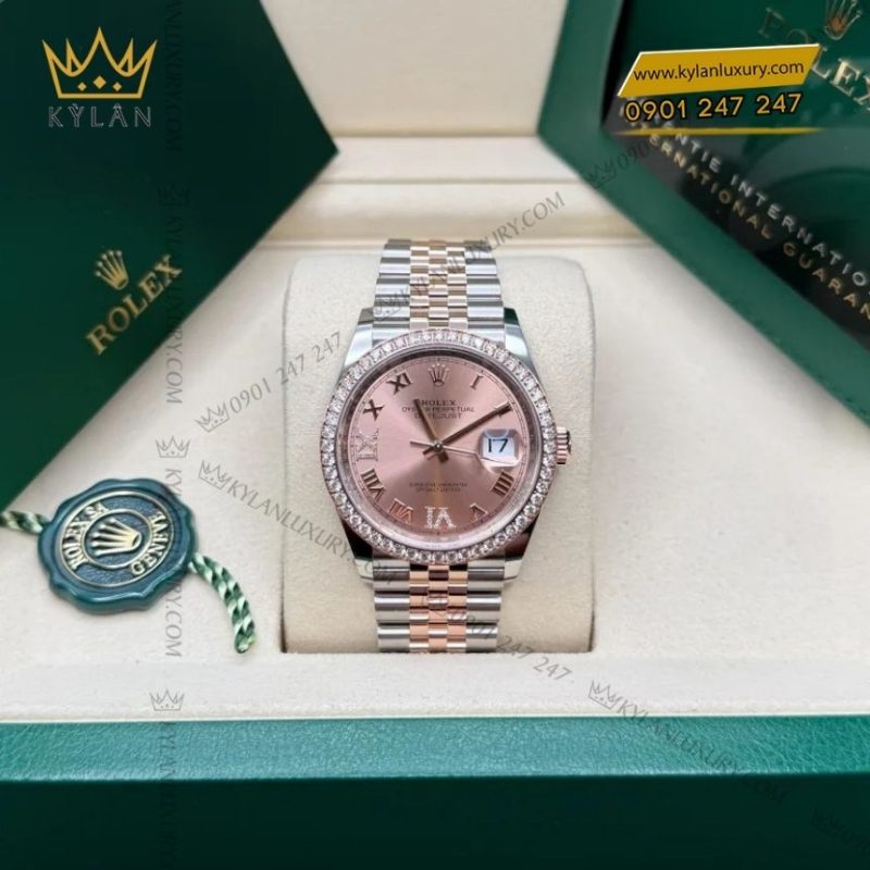 Đồng hồ Rolex Datejust 36 hồng kim cương 126281RBR-0015