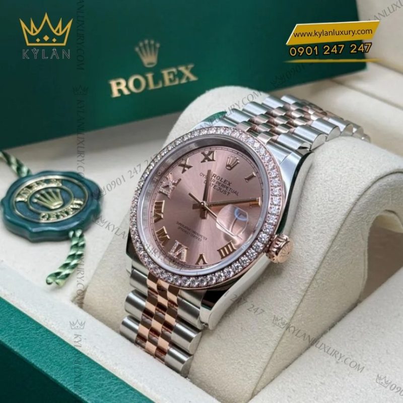 Đồng hồ Rolex Datejust 36 hồng kim cương 126281RBR-0015
