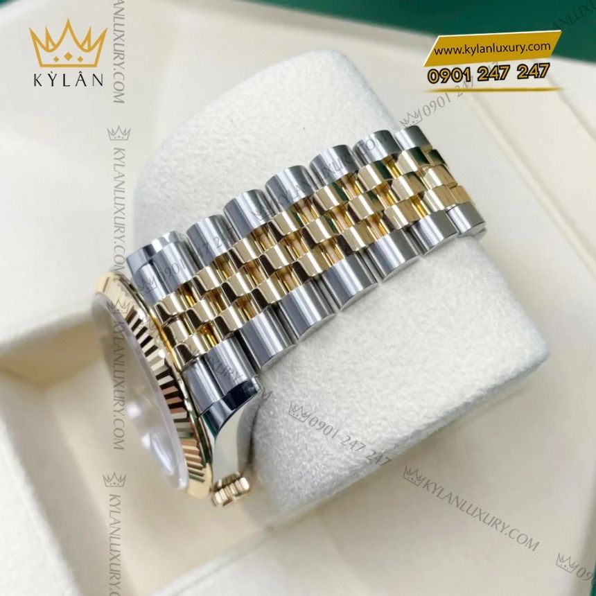 Kỳ Lân Luxury rolex datejust 36 demi la ma 126233 0035 4 Đồng hồ Rolex Datejust 36 demi xám La Mã 126233-0035