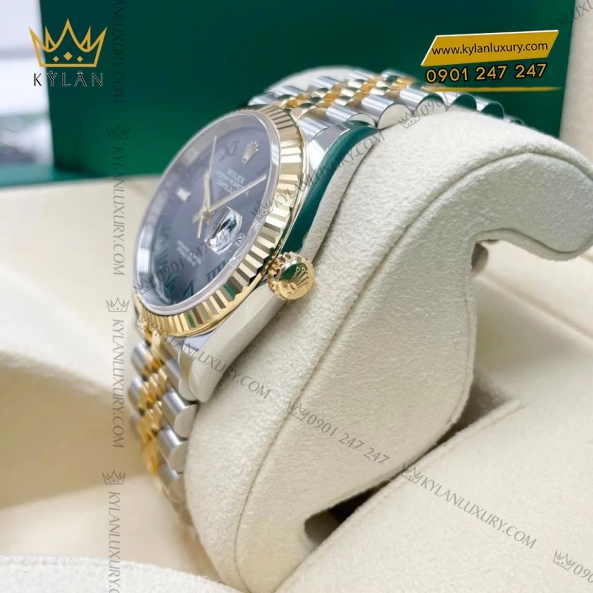 Kỳ Lân Luxury rolex datejust 36 demi la ma 126233 0035 8 Đồng hồ Rolex Datejust 36 demi xám La Mã 126233-0035