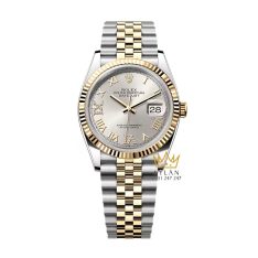 Đồng hồ Rolex Datejust 36 demi mặt số bạc 126233-0031