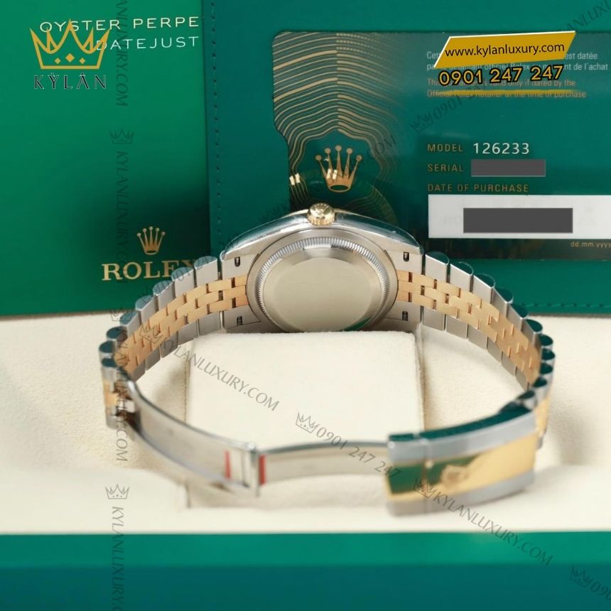 Kỳ Lân Luxury rolex datejust 36 demi mat so bac 126233 0031 8 Đồng hồ Rolex Datejust 36 demi mặt số bạc 126233-0031