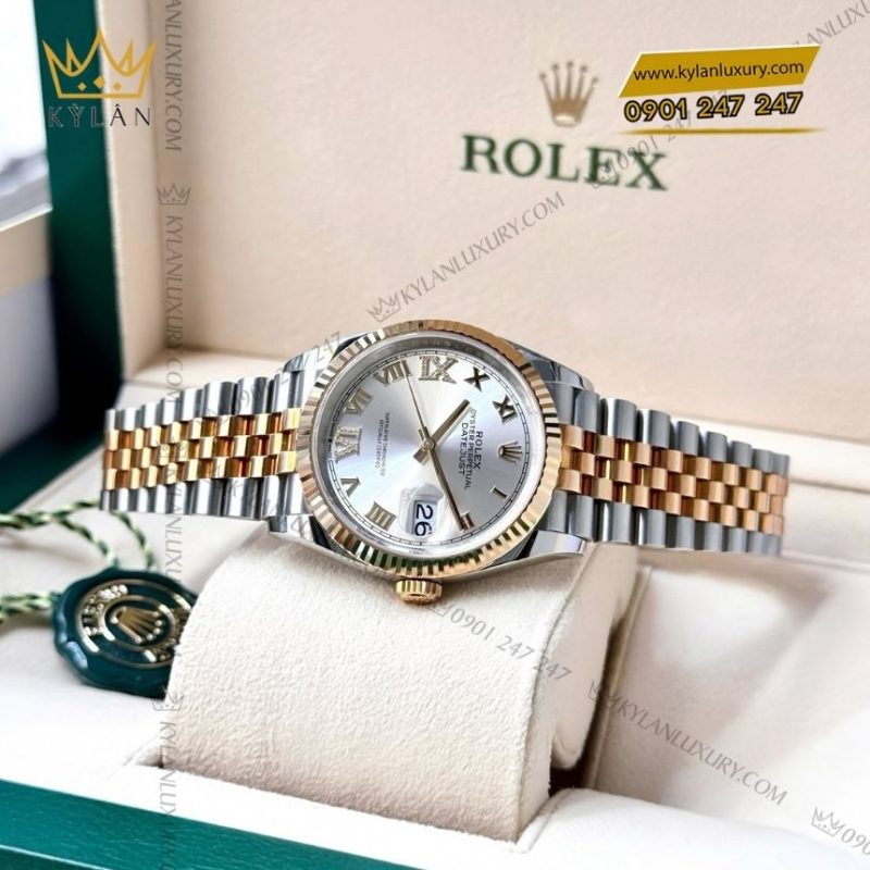 Đồng hồ Rolex Datejust 36 demi mặt số bạc 126233-0031