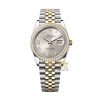 Đồng hồ Rolex Datejust 36 mặt số bạc vành kim 126283RBR-0017