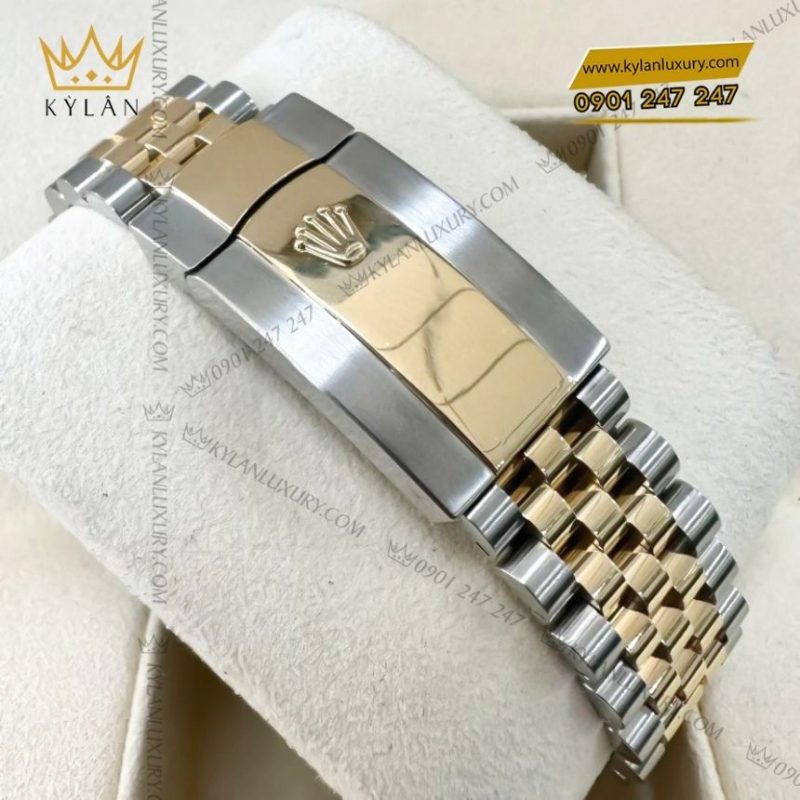 Đồng hồ Rolex Datejust 36 mặt số bạc vành kim 126283RBR-0017