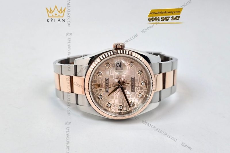 Đồng hồ Rolex Datejust 36 demi vàng hồng vi tính 126231