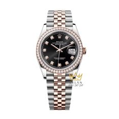 Đồng hồ Rolex Datejust 36 đen vành kim 126281RBR-0007