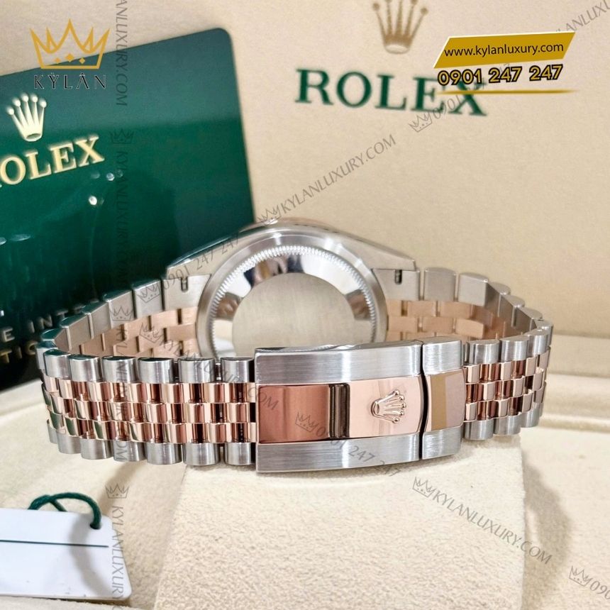 Kỳ Lân Luxury rolex datejust 36 den vanh kim 126281rbr 0007 10 Đồng hồ Rolex Datejust 36 đen vành kim 126281RBR-0007