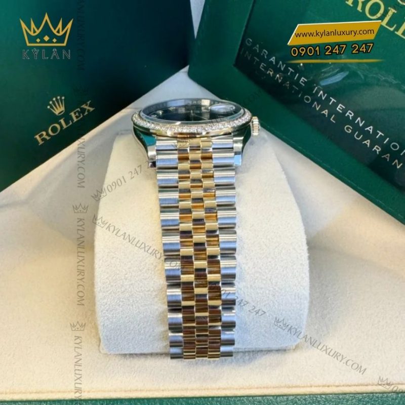 Đồng hồ Rolex Datejust 36 đen vành kim 126283RBR-0007