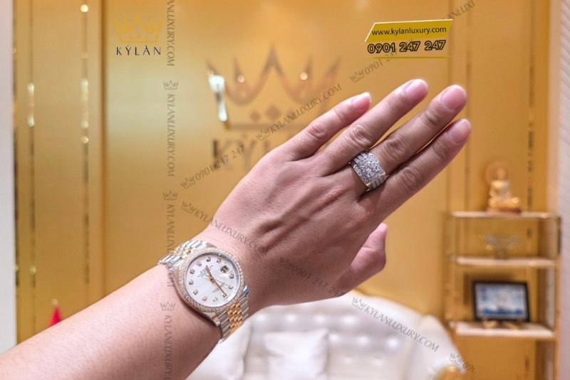 Đồng hồ Rolex Datejust 36 MOP vành kim 126283RBR-0009