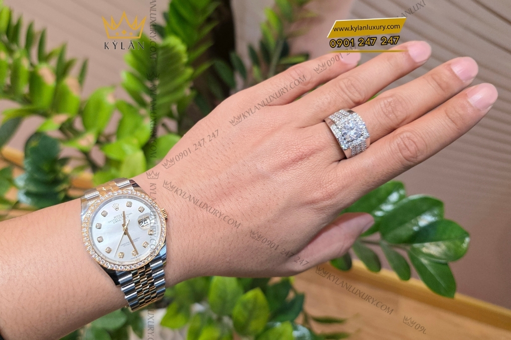 Kỳ Lân Luxury rolex datejust 36 mop vanh kim 126283rbr 0009 14 Đồng hồ Rolex Datejust 36 MOP vành kim 126283RBR-0009