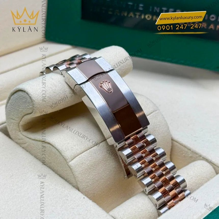 Kỳ Lân Luxury rolex datejust 36 trang kim cuong 126281rbr 0003 4 Đồng hồ Rolex Datejust trắng kim cương 126281RBR-0003