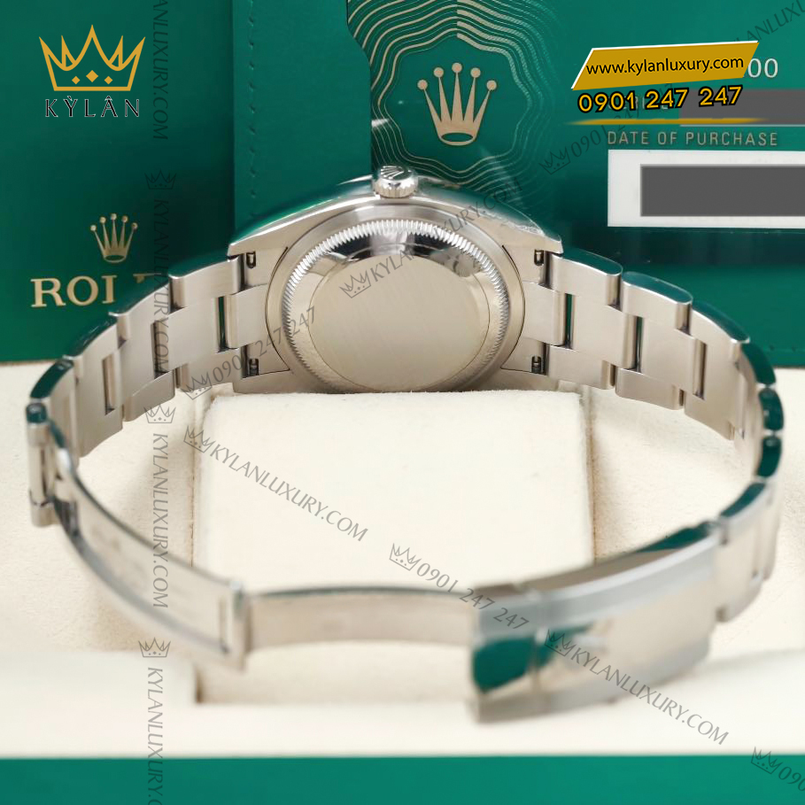 Kỳ Lân Luxury rolex datejust 36 trang la ma 126200 0008 10 Đồng hồ Rolex Datejust 36 trắng La Mã vành trơn 126200-0008