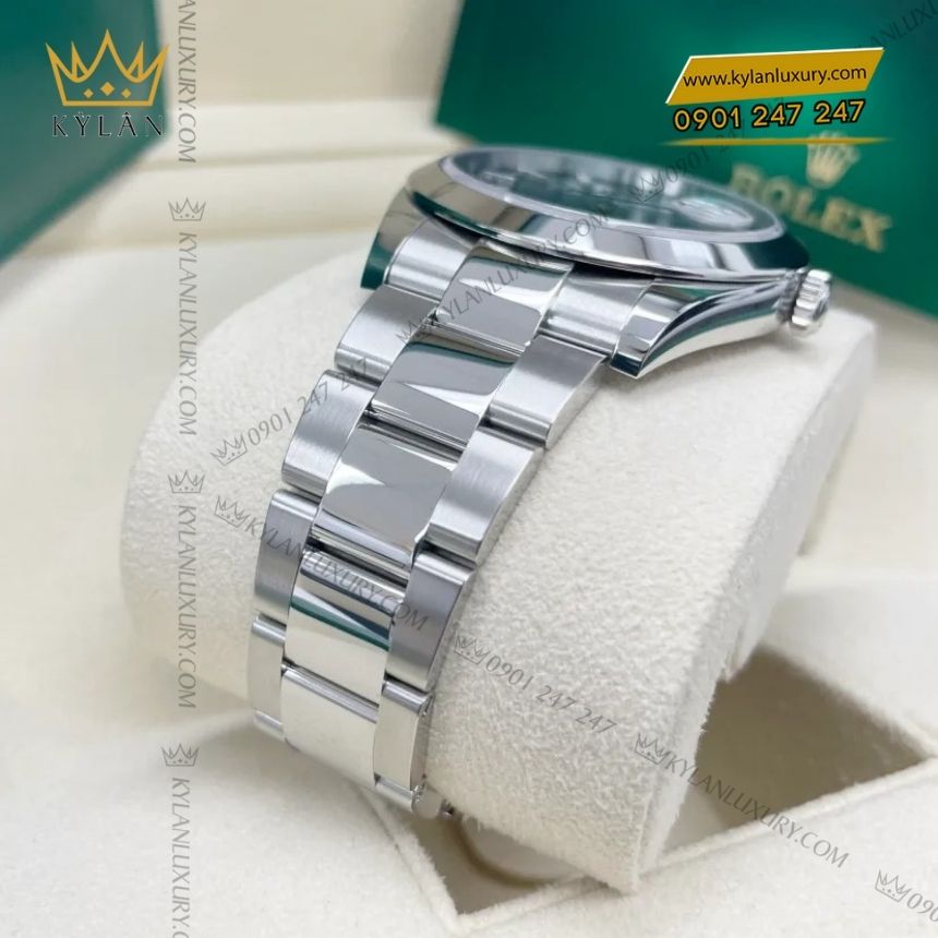 Kỳ Lân Luxury rolex datejust 41 126300 0001 bright blue 2 Đồng hồ Rolex Datejust 41 xanh dương vành trơn 126300-0001