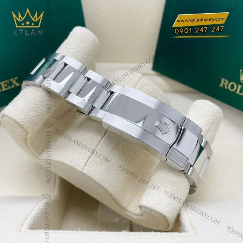 Đồng hồ Rolex Datejust 41 xanh dương vành trơn 126300-0001