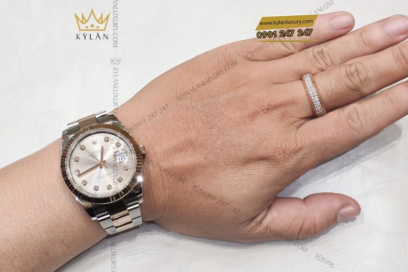 Đồng hồ Rolex Datejust 41 Sundust cọc kim cương 126331-0007