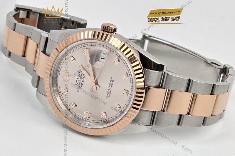 Đồng hồ Rolex Datejust 41 Sundust cọc kim cương 126331-0007