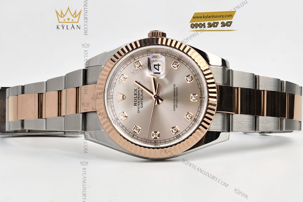 Kỳ Lân Luxury rolex datejust 41 126331 0007 sundust 17 Đồng hồ Rolex Datejust 41 Sundust cọc kim cương 126331-0007