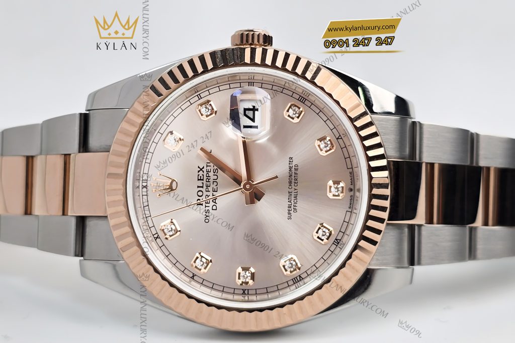 Kỳ Lân Luxury rolex datejust 41 126331 0007 sundust 18 Đồng hồ Rolex Datejust 41 Sundust cọc kim cương 126331-0007