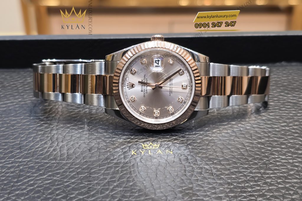 Kỳ Lân Luxury rolex datejust 41 126331 0007 sundust 2 Đồng hồ Rolex Datejust 41 Sundust cọc kim cương 126331-0007