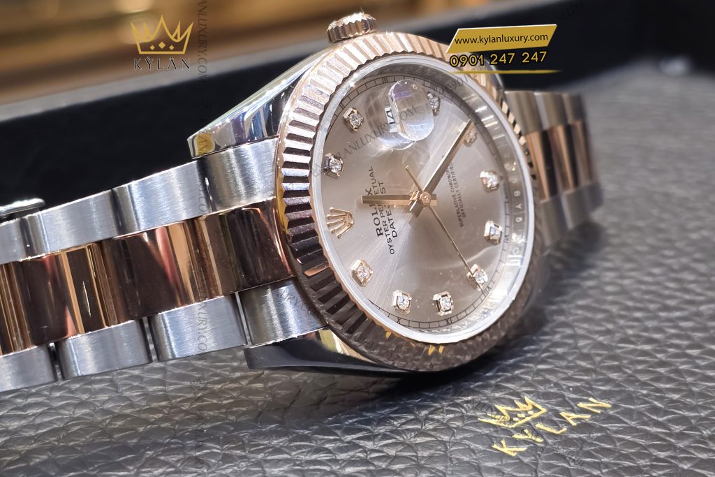 Kỳ Lân Luxury rolex datejust 41 126331 0007 sundust 3 Đồng hồ Rolex Datejust 41 Sundust cọc kim cương 126331-0007