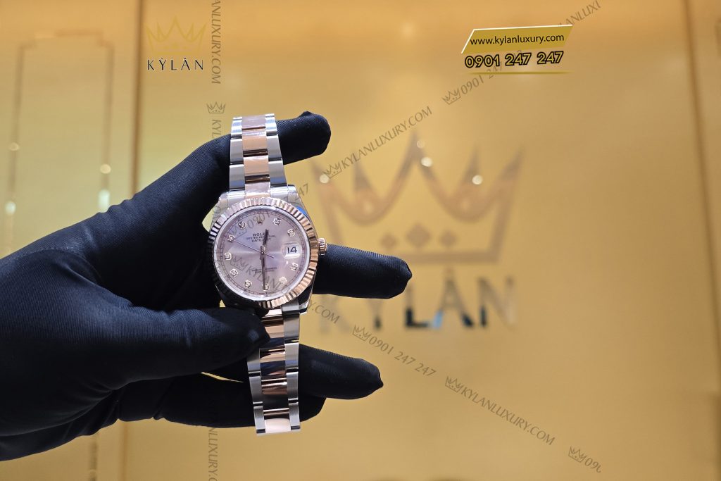 Kỳ Lân Luxury rolex datejust 41 126331 0007 sundust 5 Đồng hồ Rolex Datejust 41 Sundust cọc kim cương 126331-0007