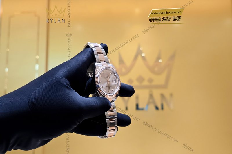 Đồng hồ Rolex Datejust 41 Sundust cọc kim cương 126331-0007