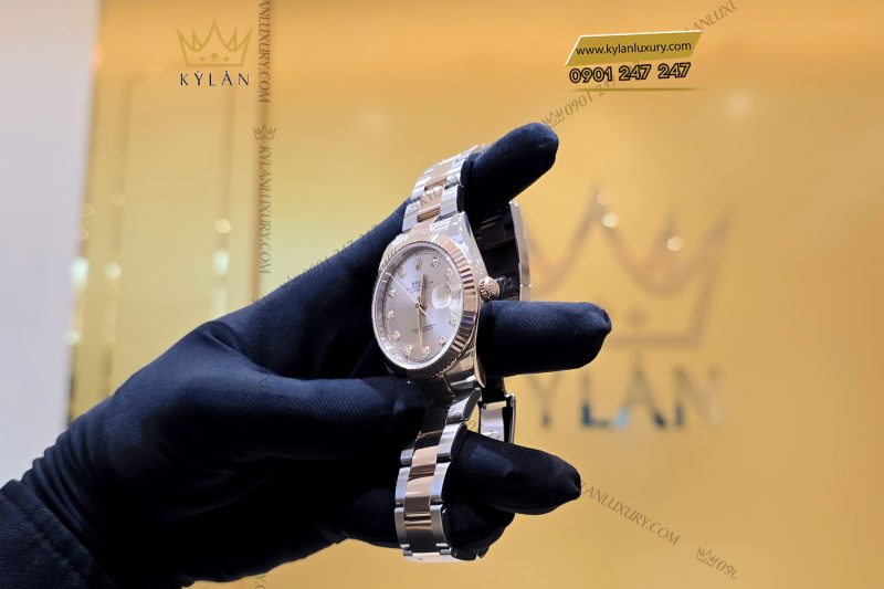 Đồng hồ Rolex Datejust 41 Sundust cọc kim cương 126331-0007