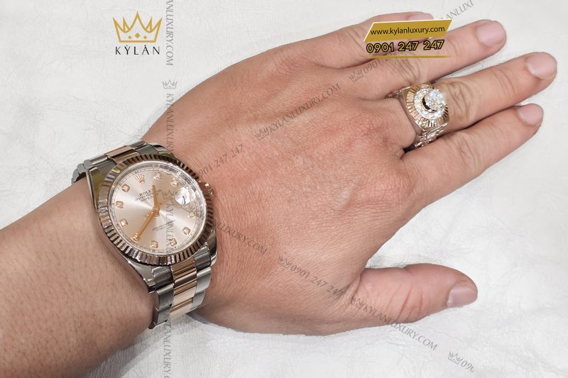 Đồng hồ Rolex Datejust 41 Sundust cọc kim cương 126331-0007