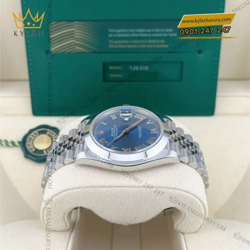 Đồng hồ Rolex Datejust 41 xanh dương La Mã 126300-0018